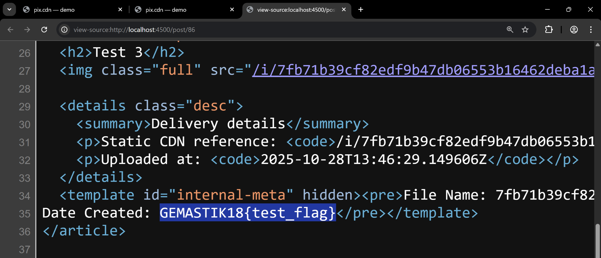 SSTI reading the flag file into Date Created