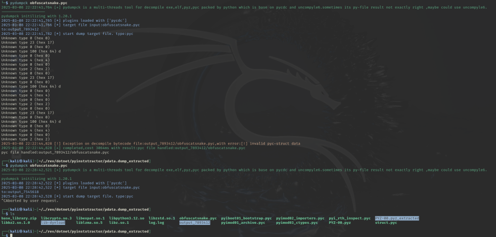 pydumpck failing to decompile the pyc